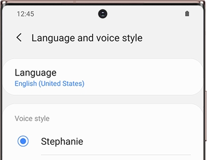 List of different speaking style options for Bixby List of different speaking style options for Bixby