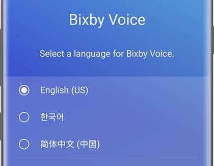 Select a language for Bixby Voice Select a language for Bixby Voice