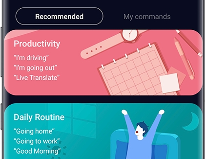 Recommended Bixby Quick commands Recommended Bixby Quick commands