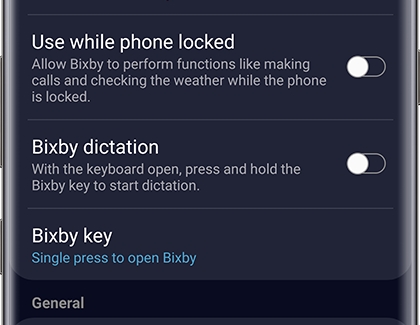 Bixby dictation switch turned off Bixby dictation switch turned off