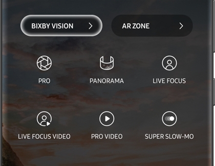 BIXBY VISION highlighted on a Galaxy phone