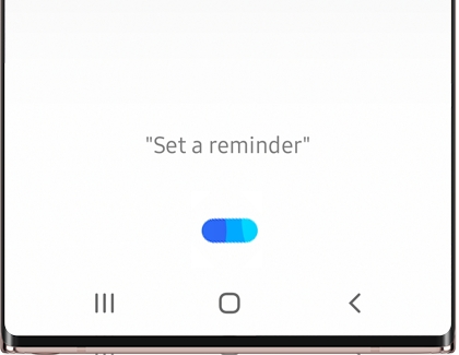 "Set a reminder" displayed on a Galaxy phone "Set a reminder" displayed on a Galaxy phone