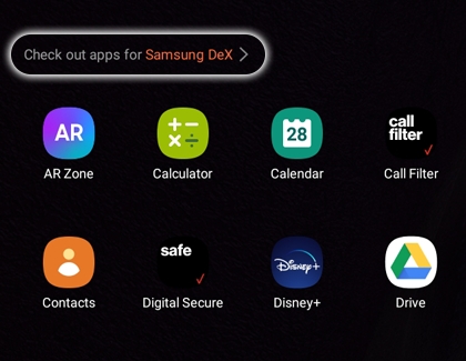 Check out apps for Samsung Dex highlighted on a PC with Samsung Dex Check out apps for Samsung Dex highlighted on a PC with Samsung Dex