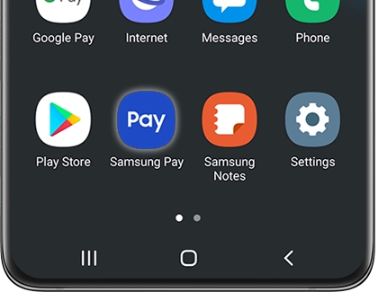 Samsung Pay icon on apps screen