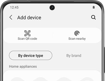 By device type tab selected in the SmartThings app
