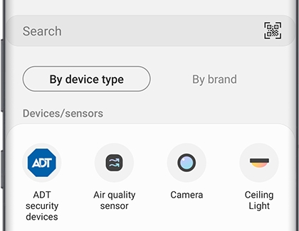 Add device screen with Camera listed under Devices/sensors Add device screen with Camera listed under Devices/sensors