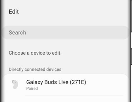 Device edit options in the SmartThings app Device edit options in the SmartThings app