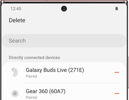 A list of SmartThings devices with red lines next to them A list of SmartThings devices with red lines next to them