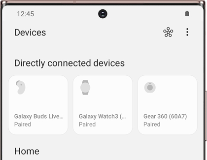 A list of devices under Devices and the SmartThings icon A list of devices under Devices and the SmartThings icon