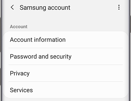 List of Samsung account options List of Samsung account options