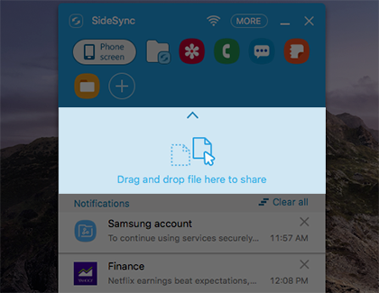 Drag and drop files here to share them displayed on the PC Drag and drop files here to share them displayed on the PC