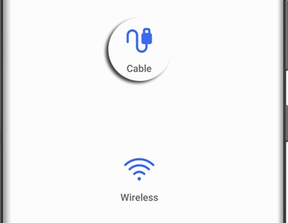 Cable option highlighted in Smart Switch Cable option highlighted in Smart Switch