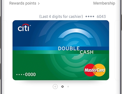 Last 4 digits of Favorite Card displayed in Samsung Pay