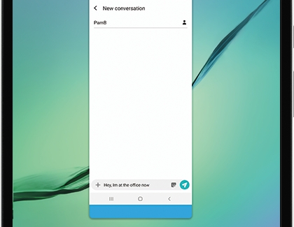 Compose a text message from your tablet with SideSync Compose a text message from your tablet with SideSync