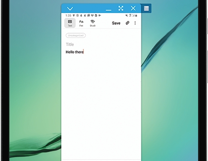 Samsung Notes open in SideSync on Tab S2 Samsung Notes open in SideSync on Tab S2