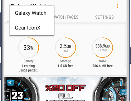 Switch Devices Manually in the Galaxy Wearable app