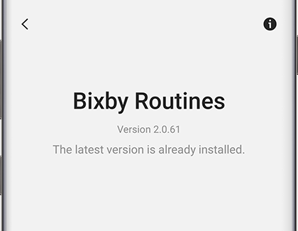 About Bixby Routines screen on phone About Bixby Routines screen on phone