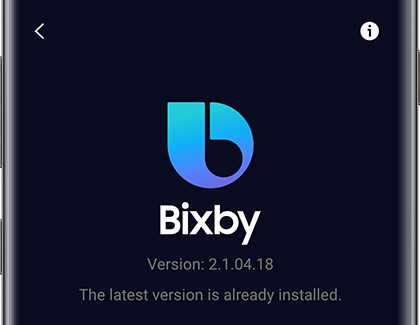 About Bixby Voice screen on phone About Bixby Voice screen on phone