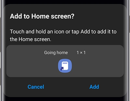 Add "Going home" Quick Command to Home screen Add "Going home" Quick Command to Home screen
