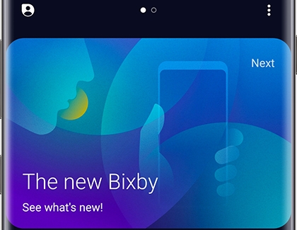 Bixby Voice Assistant Home displayed on phone's screen Bixby Voice Assistant Home displayed on phone's screen