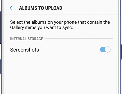 Choose albums to sync