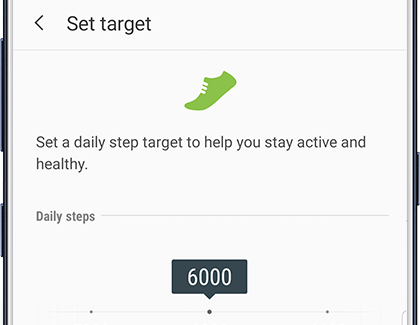 Set target in Samsung Health Set target in Samsung Health