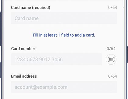 Enter card info manually in Samsung Pay