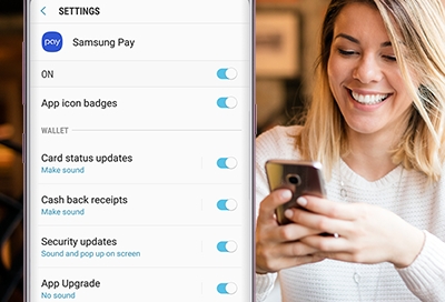 Manage Samsung Pay Notifications