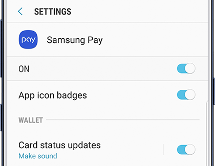 Samsung Pay Notifications Settings