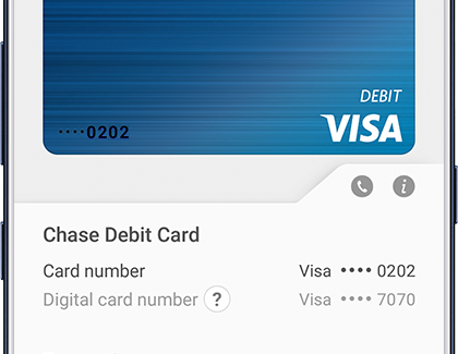 Locate the last four digits in Samsung Pay