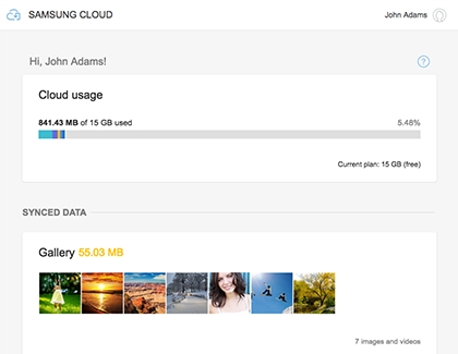 Samsung Cloud Dashboard