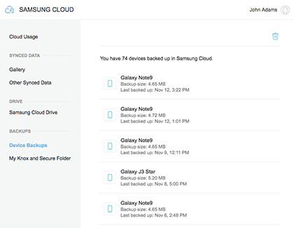 Device Backups