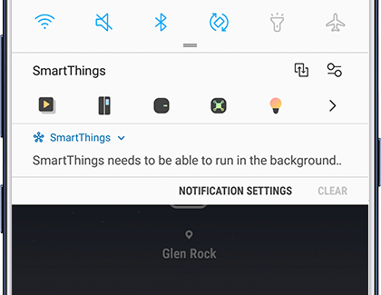 SmartThings Panel below Quick Settings Panel SmartThings Panel below Quick Settings Panel