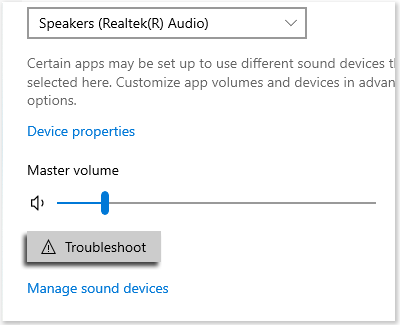 Troubleshoot highlighted on a PC