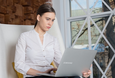 Woman using PC Woman using PC