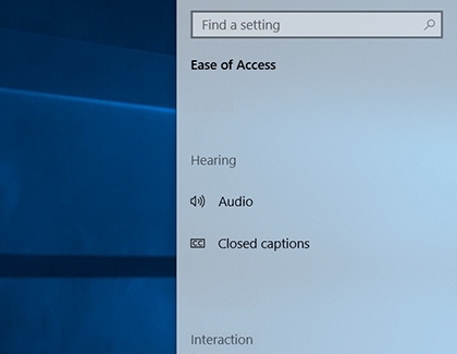 Hearing accessibility settings sidebar Hearing accessibility settings sidebar