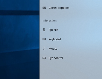 Interaction accessibility settings sidebar Interaction accessibility settings sidebar