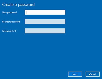 create a local password create a local password