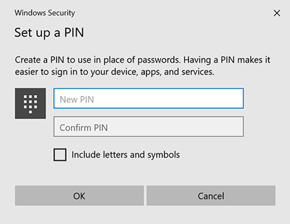 Set up a PIN menu displayed on computer Set up a PIN menu displayed on computer
