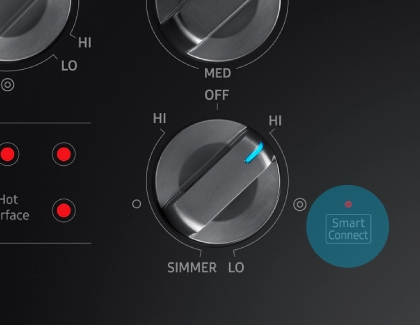 Samsung Cooktop control panel with Smart Control highlighted