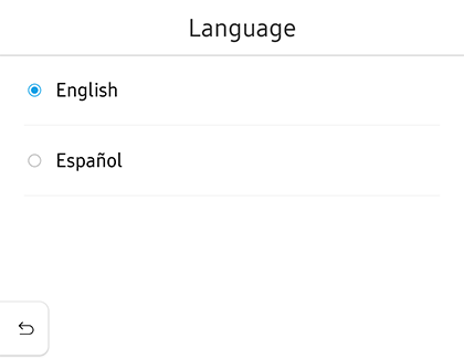 Language settings in Family Hub Language settings in Family Hub