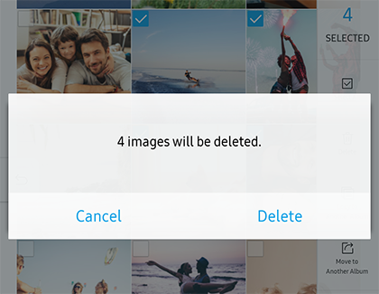 4 photos selected to be deleted from Family Hub Gallery 4 photos selected to be deleted from Family Hub Gallery