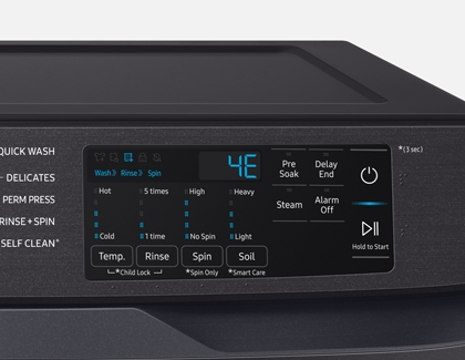 Samsung Washer showing 4E error code