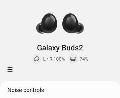 Battery information for Galaxy earbuds
