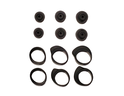 Different wingtip and earbud tip sizes Different wingtip and earbud tip sizes