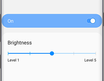 The Flashlight settings menu The Flashlight settings menu
