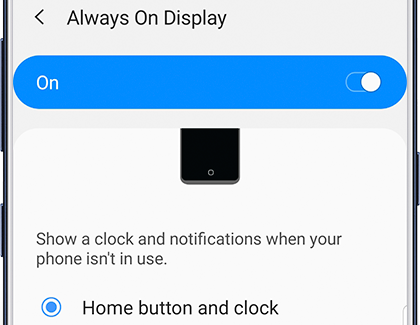 Always On Display turned On