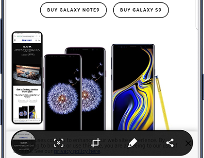 Using Scroll capture to capture the Samsung website Using Scroll capture to capture the Samsung website