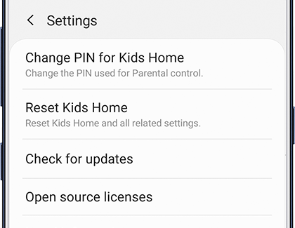 Kids Home Settings