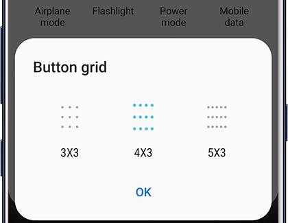 Button grid in Quick Settings